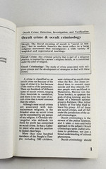 Occult Crime: Detection, Investigation, Verification, William Edward Lee Dubois