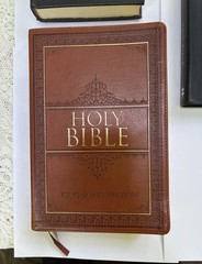 Lot 3 Bibles Leather Vtg King James + ABR + Compact Thinline Go Anywhere Black