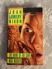 The Name of the Game is Murder by Joan Lowery Nixon 1993 PB YA Horror Retro