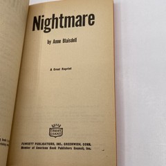 NIGHTMARE by ANNIE BLAISDELL CREST BOOK # s 518 1961 FIRST CREST PRINTING S518
