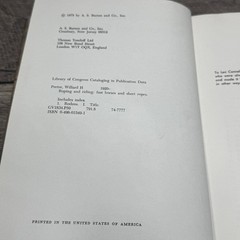 Roping and Riding Porter 1975 First Edition Rodeo Cowboy Western A.S. Barnes