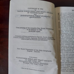 Lot Of 2 Holy Bibles – Versions: New World Translation Watchtower & King James