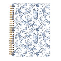Spiral Notebook Chinoiserie Floral Pattern Hardcover Journal 5.5×8.3in