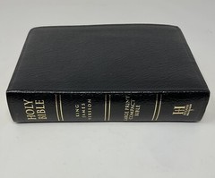 Holman KJV Large Print Compact Bible Black Premium Bonded Leather Red Letter