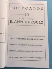 POSTCARDS – UNCORRECTED PROOF SIGNED BY E. ANNIE PROULX
