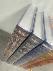 Set of 5 Bonded Leather Children Boys Hardcover Books Arthur Holmes Greek etc