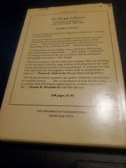 POLITICIANS, PLANTERS, AND PLAIN FOLK By Ralph A. Wooster [Hardcover with DJ] A