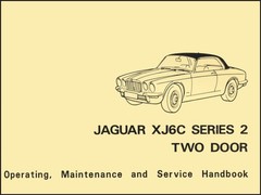Jaguar Xj6c Series 2 Two Door Official Handbook E184/1: General D