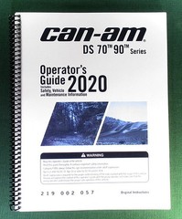 2020 Can-Am DS 90 Owner’s Manual: 156 Pages & Protective Covers!