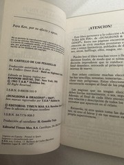 D&D Spanish Dungeons And Dragons El Castillo de las Pesadillas By Timun Mas 1983