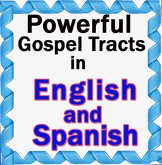 Bible, Gospel Tracts in English/Spanish, Pack of 40 in 4 Covers, 20 Pages Each.