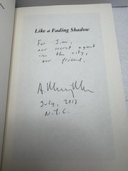 SIGNED Like a Fading Shadow by Antonio Muñoz Molina (1st Ed. 2017 HC)