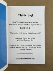 Craft Right Brain Readers: Level 2B 2C 2D, Homeschool, Reading, Phonics, PB