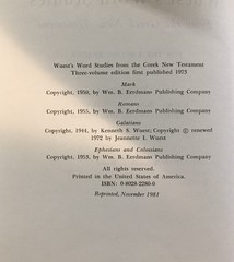 Word Studies In The Greek New Testament By Kenneth S Wuest B3R5