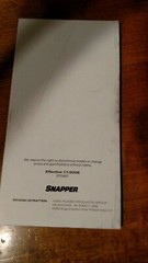 SNAPPER DEALER PRODUCT GUIDE FOR 2008 **PRICES, SPECS OF FULL LINE 76 PAGES