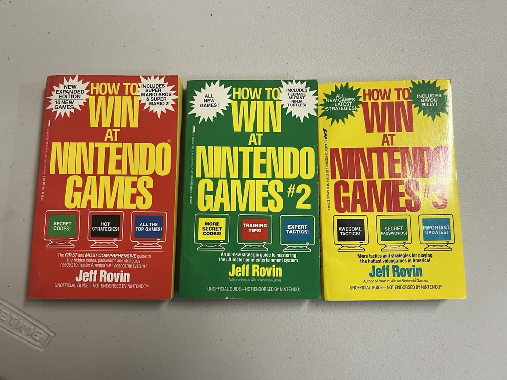Vintage How to Win at Nintendo Games Books Volumes 1 2 3 Jeff Rovin