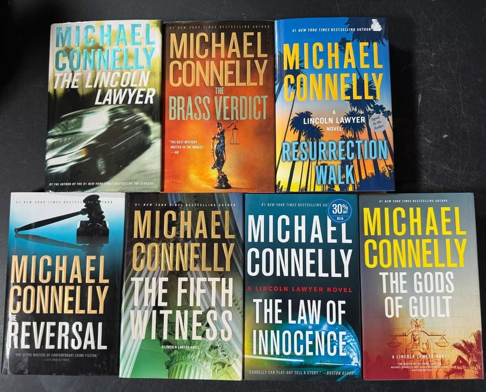 Lot of 7 Michael Connelly Novels – Complete Lincoln Lawyer set