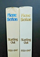 SIGNED autobiography celebrity historian PIERRE BERTON hardcover 342 pages NF