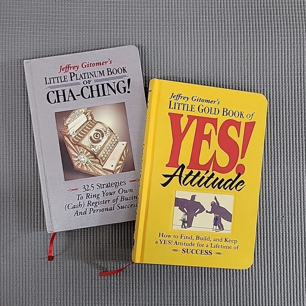 Jeffrey Gitomer, Lot of 2, CHA-CHING, YES! Attitude HC