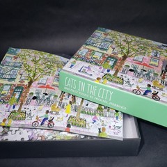 Galison Cats in the City 1000 Piece Puzzle M Storrings Reference Poster Sealed