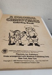A Colonial Christmas Coloring Book Smoke Free Home 7-10 used pages 83-85 good