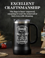 Fathers Day Dad Gifts from Daughter Son – the Man the Myth the Legend – 24Oz Sta