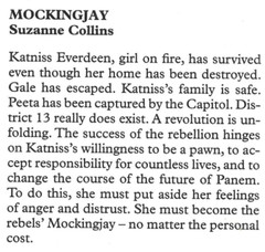 2012 Suzanne Collins Mockingjay Large Print Hunger Games Trade Paperback Book