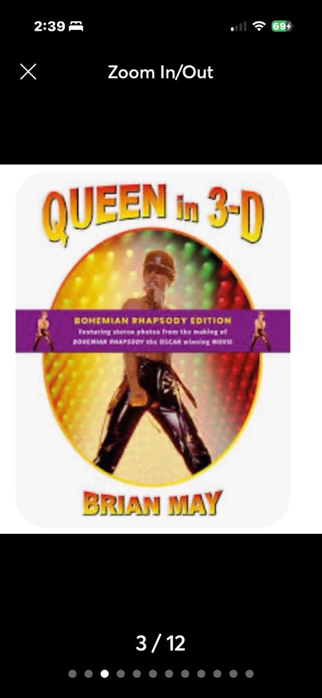 2 book Queen in 3-D Brian May Coffee table HC stereoscopic + Freddie Mercury liv