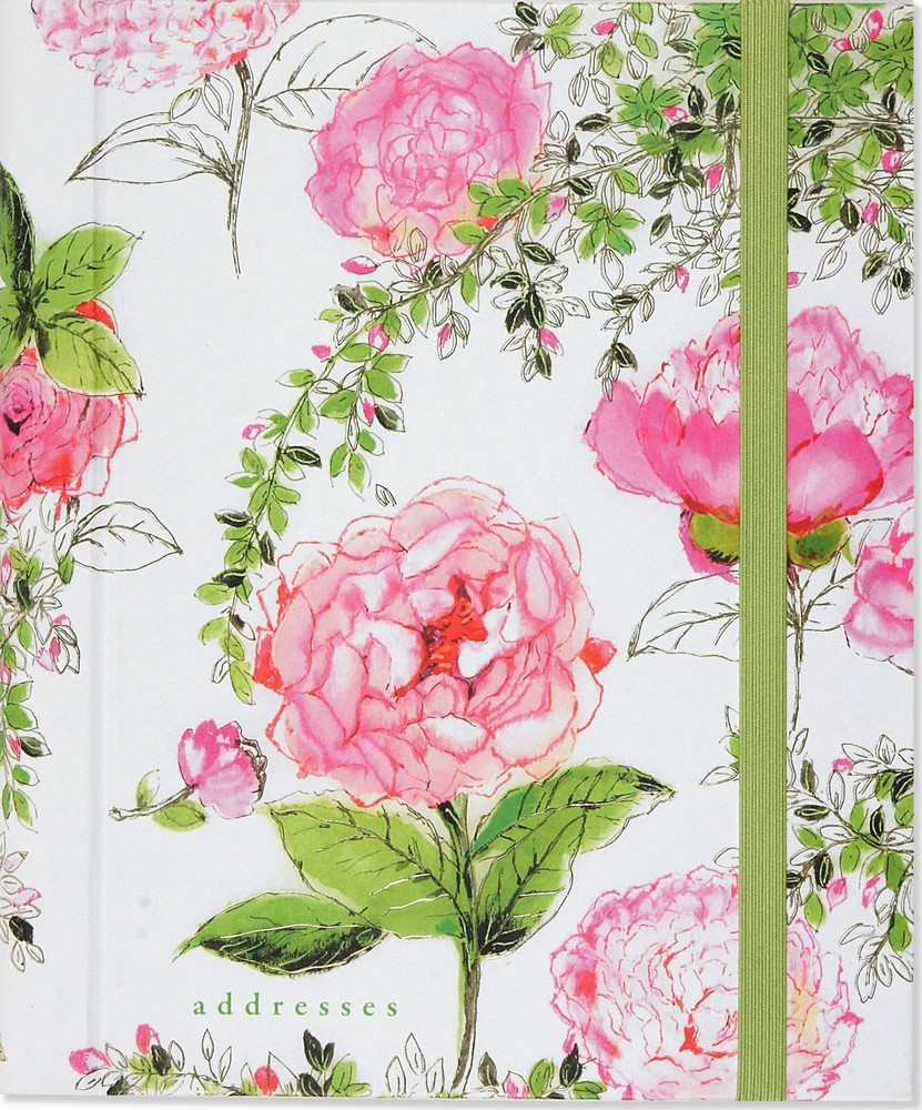 Rose Garden Large Address Book – hardcover_spiral Peter Pauper Press