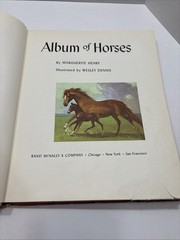 Album of Horses By Marguerite Henry, 1964, Illustr. By Wesley Dennis; HC, CB