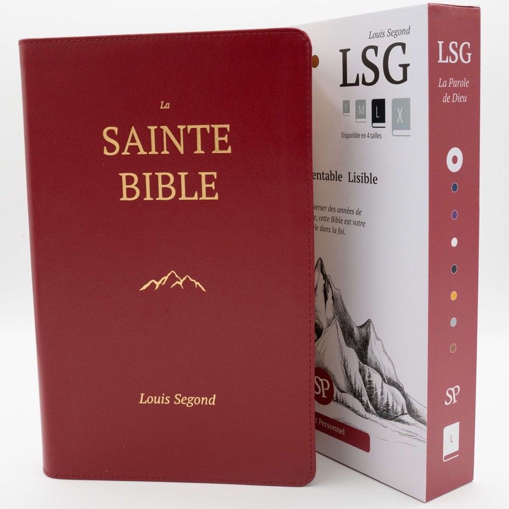 Red Louis Segond French Bible LARGE Print – LSG Bible Rouge en Français by SP