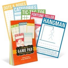 Knock Knock On-the-Go Game Pad 1, Travel Activity Book Notepad, 6 x 9-inches