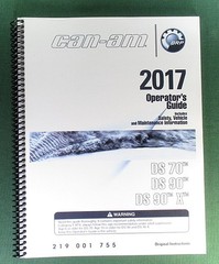 2017 Can-Am DS 90 X Owner’s Manual: 156 Pages & Protective Covers!