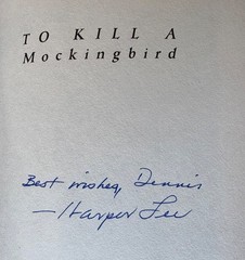 TO KILL A MOCKINGBIRD BY HARPER LEE SIGNED 1995 HC/DJ 35TH ANNIVERSARY ED. FINE!
