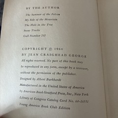 GULL NUMBER 737 by Jean Craighead George, 1964 Young America Book Club Edition