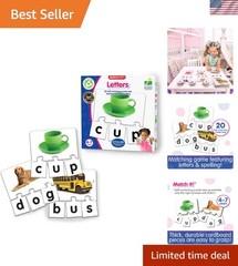 Match It! – 20-Piece Self-Correcting Spelling Puzzles for Little Learners