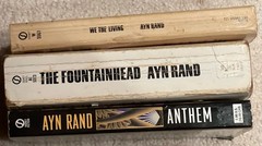Ayn Rand lot of 3 vintage PB books We The LivingThe Fountainhead Anthem
