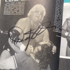 The New Pictorial History of Wrestling Hardcover Signed By Dusty Rhodes
