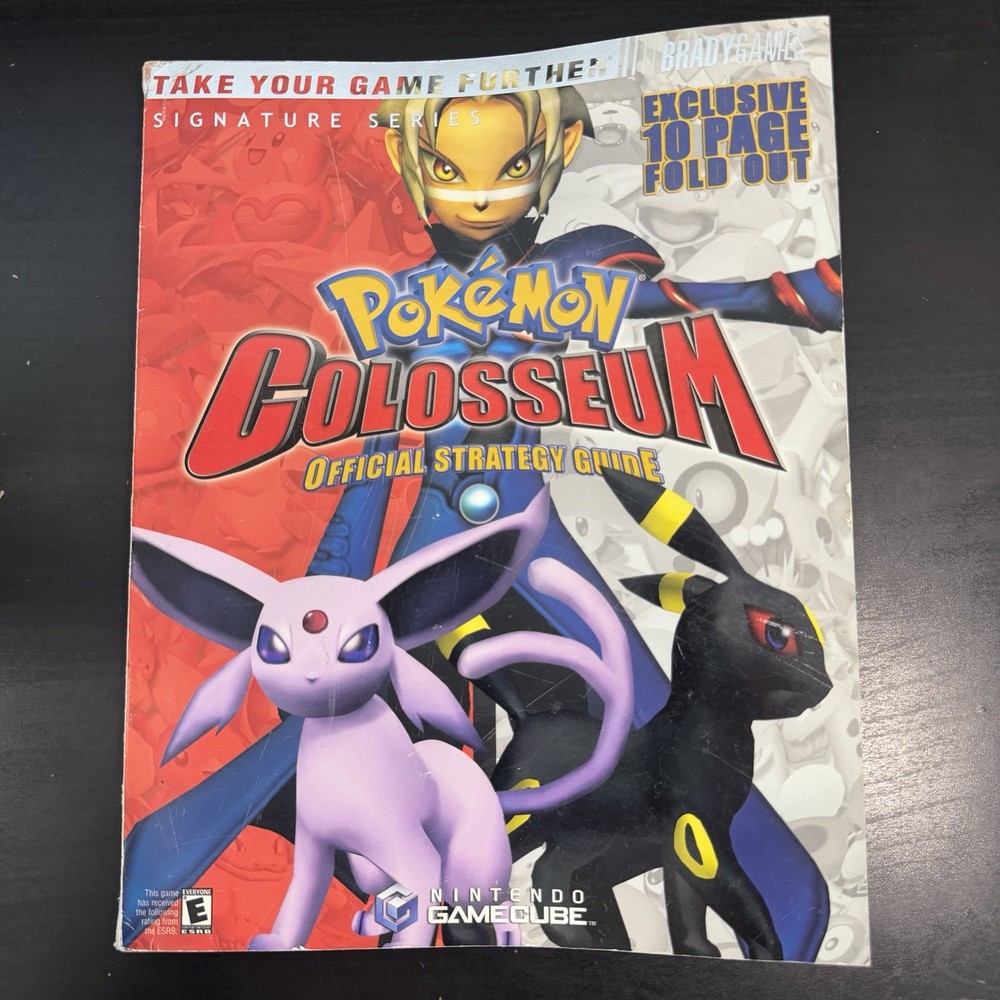 Nintendo GameCube Pokemon Colosseum Official Brady Games Strategy Guide W Poster