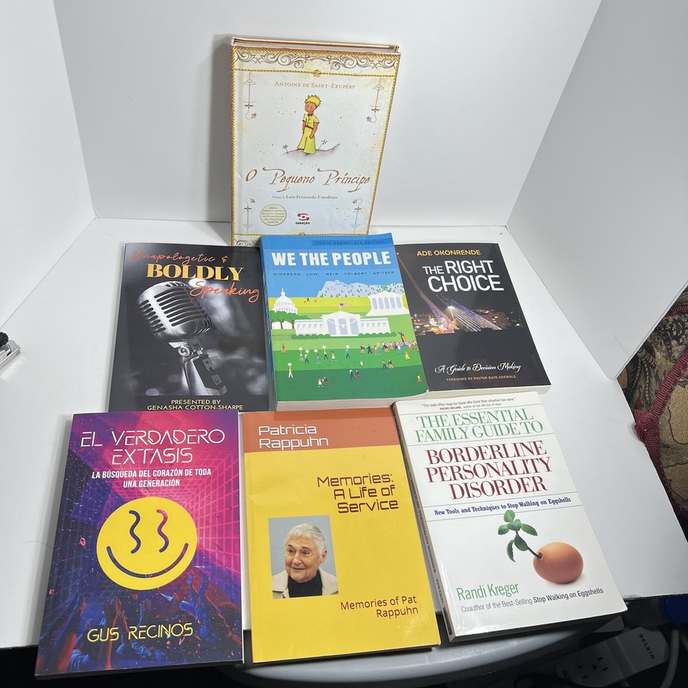 Miscellaneous Mix Of 7 Book Bundle Lot Assortment