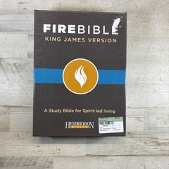 FireBible KJV Study Bible Bonded Leather Black Spirit-Led Living Hendrickson