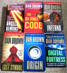 Dan Brown book lot- 6 novels-Robert Langdon Da Vinci series and Digital Fortress