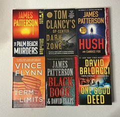 Lot of 5 Mystery Large Trade Paperback Books Suspense Thriller Crime Murder MIX