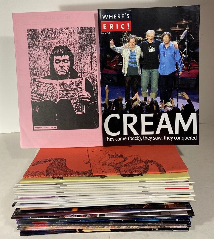 Where’s Eric! Eric Clapton Fanzine Cream Bluesbreakers Many Issues Available