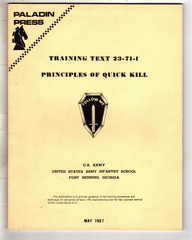 PRINCIPLES OF QUICK KILL Training Text 23-71-1 Paladin Press Reprint of 1967 TT