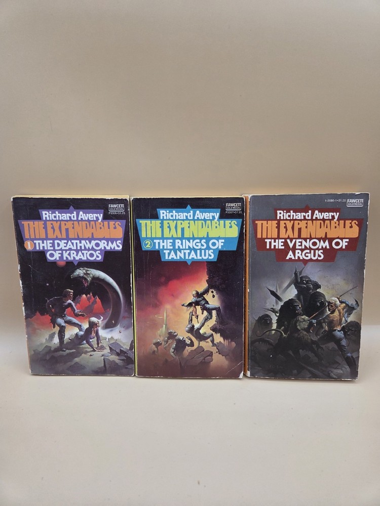 Vintage The Expendables Series Lot of 3 Books by Richard Avery 1975!