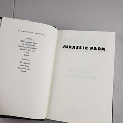 Jurassic Park Michael Crichton 1990 Hardcover Knopf Borzoi Book SciFi