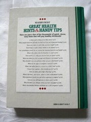 Great Health Hints and Handy Tips. Readers Digest Hardcover Brand new