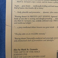 FREUD’S LAST SESSION – ACTING EDITION By Mark St. Germain *SIGNED + AUTOGRAPHED*