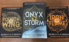 Onyx Storm + Iron Flame + Fourth wing by Rebecca Yarros 3 books set Paperback